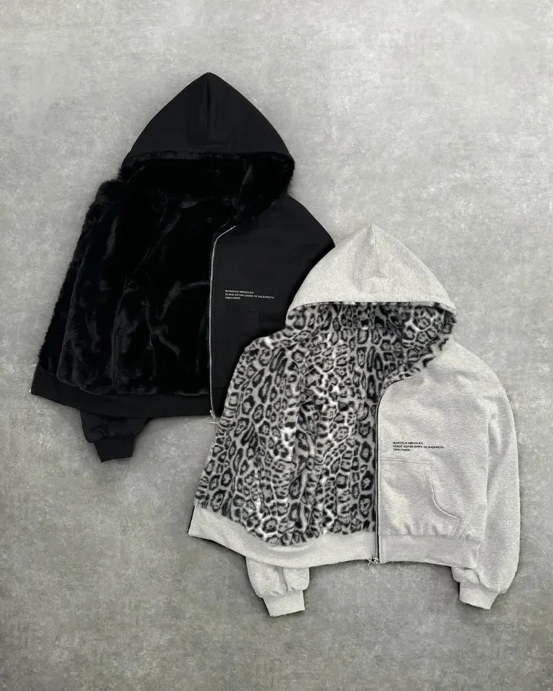 Both-Sided Leopard Hoodie