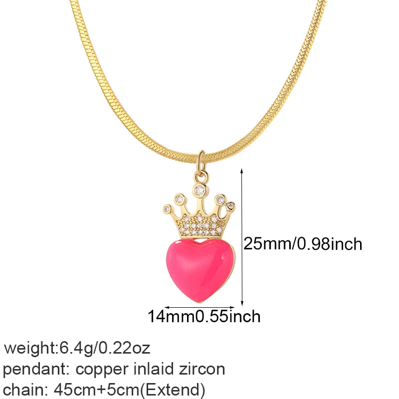 AHS Heart long necklace