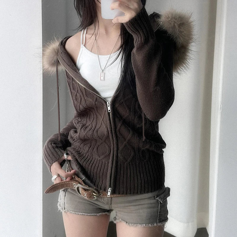 Furr Hooded Knit