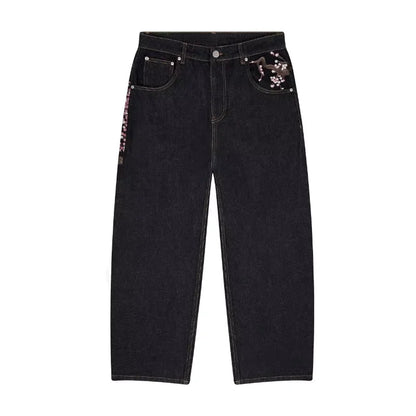 Blossom Embroidery Jeans