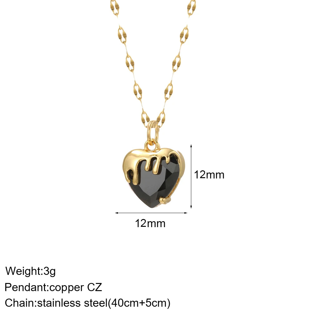 AHS Heart long necklace