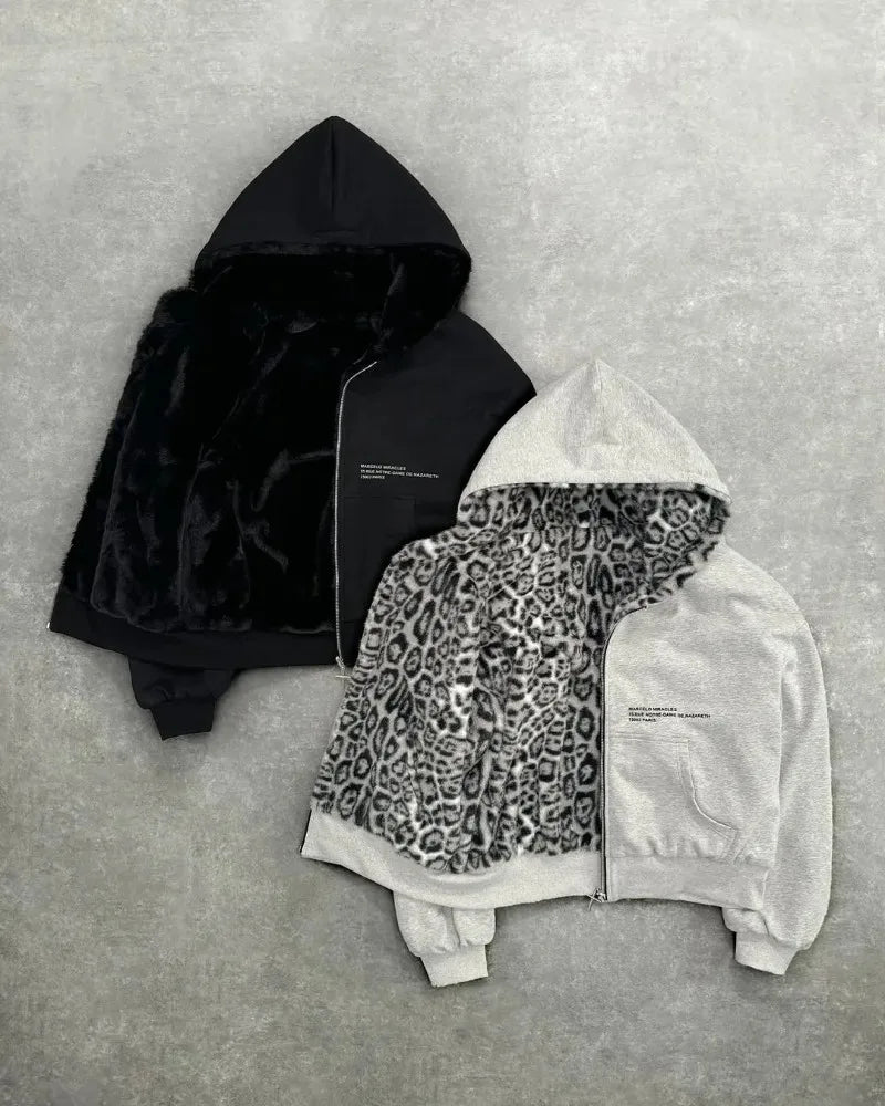 Both-Sided Leopard Hoodie