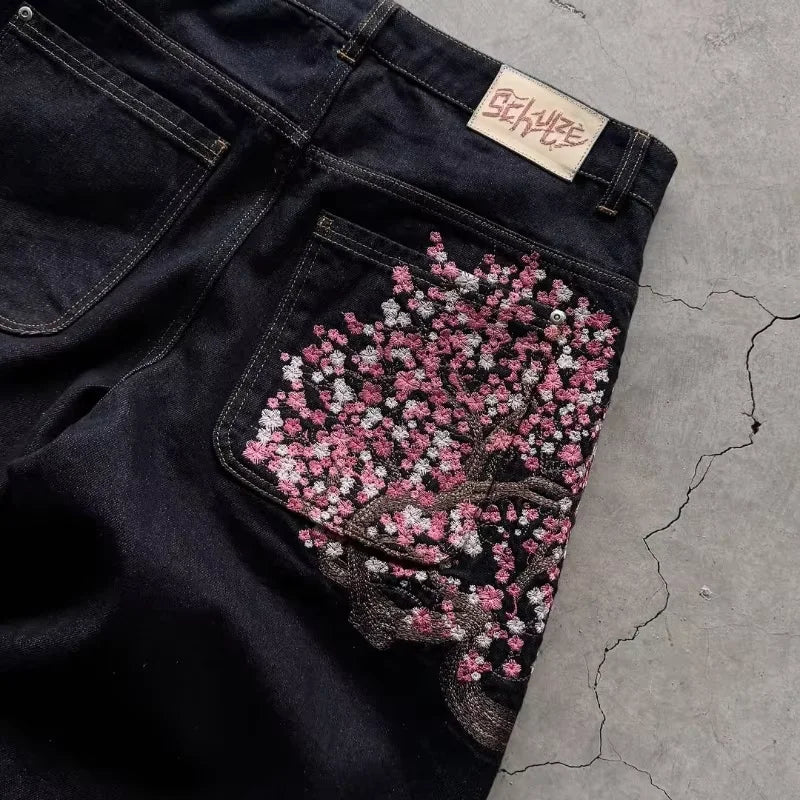 Blossom Embroidery Jeans
