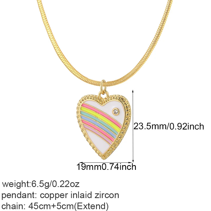 AHS Heart long necklace