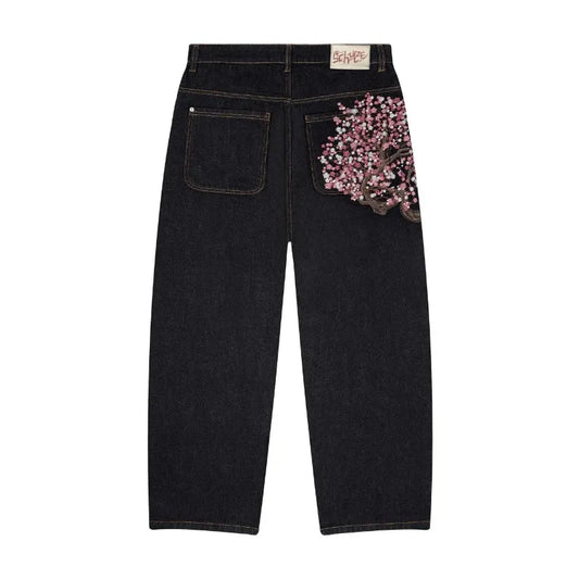 Blossom Embroidery Jeans