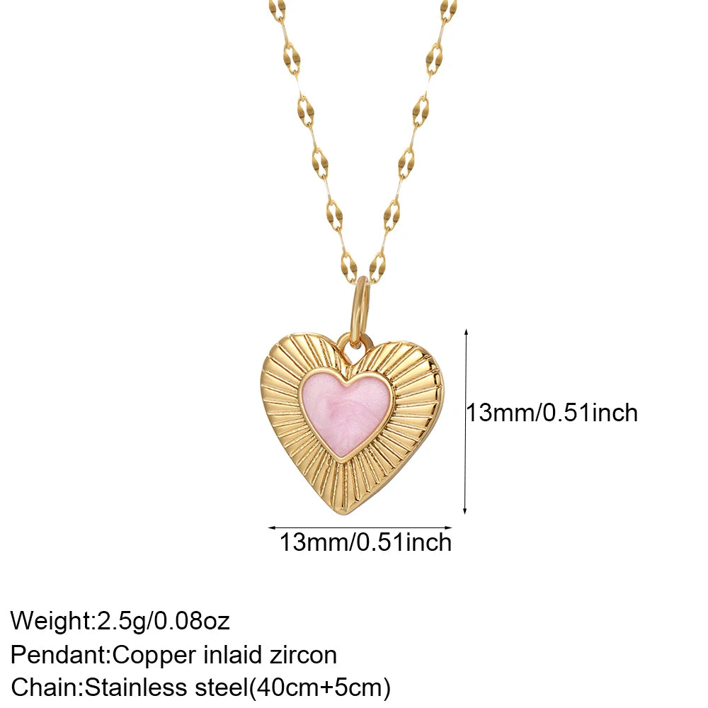 AHS Heart long necklace