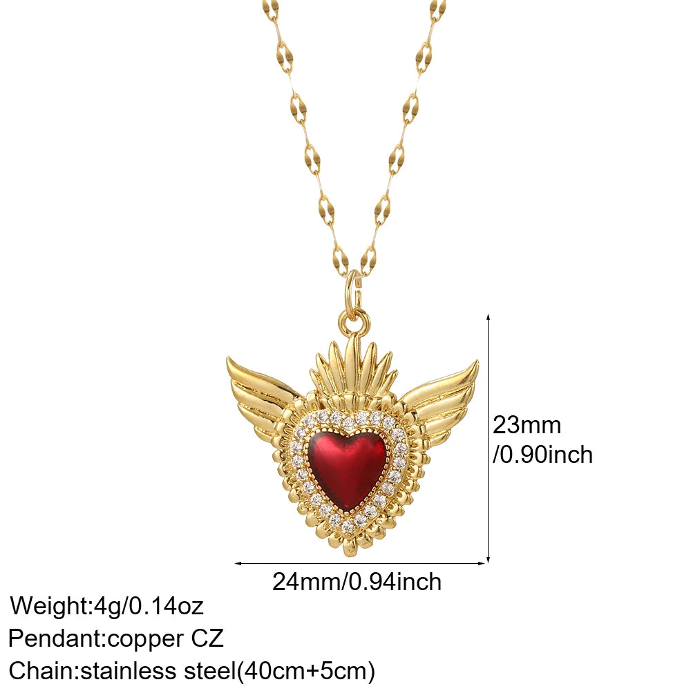 AHS Heart long necklace