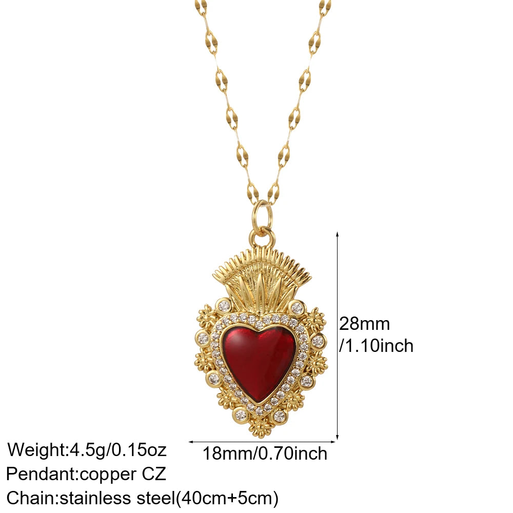 AHS Heart long necklace