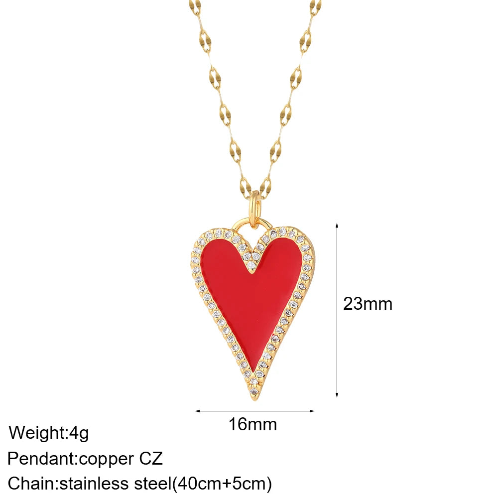 AHS Heart long necklace