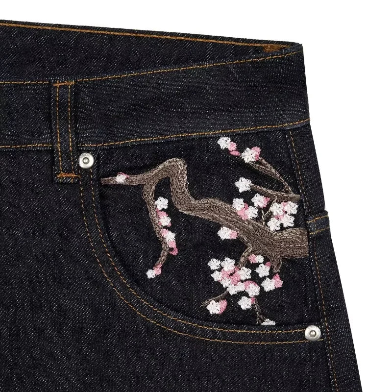 Blossom Embroidery Jeans