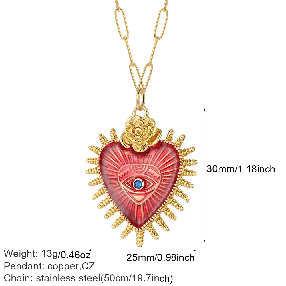 AHS Heart long necklace