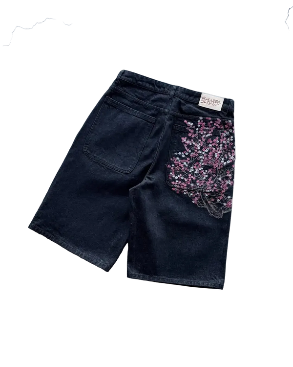 Black Bloom Shorts