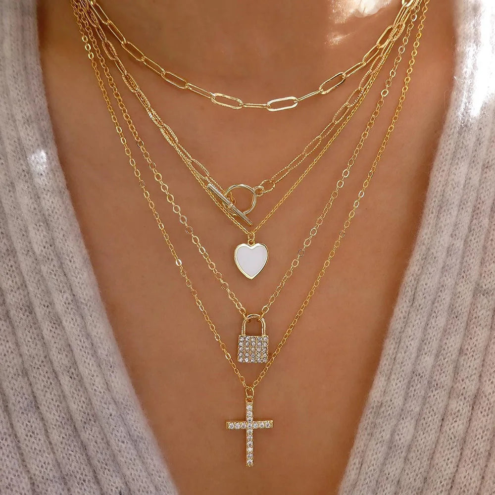 Vintage GoldMultiple Necklace